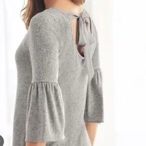 WHBM grey soft dress with bow women’s size XS